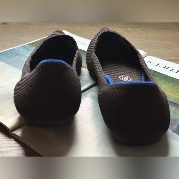 Rothy’s “THE POINT” Knitted Pointed Toe Slip On Flats Sustainable Black Size 8 - Picture 6 of 15